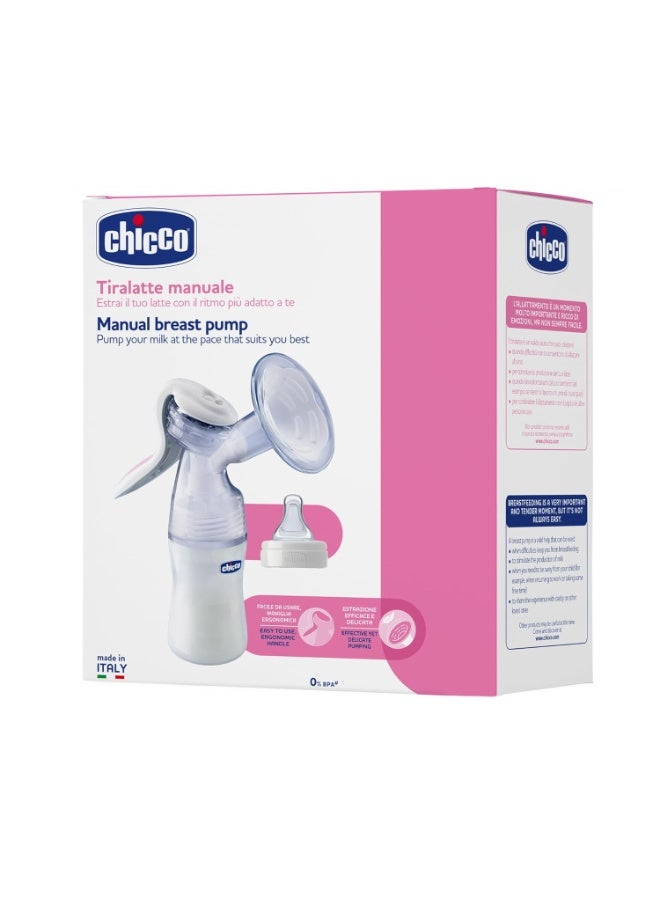 Chicco Manual Breast Pump Wellbeing for Breastfeeding Mothers| With 2 Phase Technology| Comes with Teat & Storage Cap| Extra Soft Silicone Cup| Easy Grip Handle| Diaphargm Technology| BPA Free - Image 1